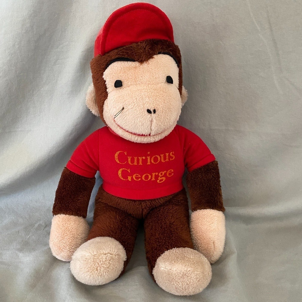 VTG Curious George Stuffed Plush Toy 18" Knickerbocker Toy‎